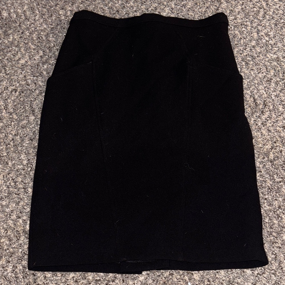 Eva Franco Classic Black Pencil Skirt with pockets